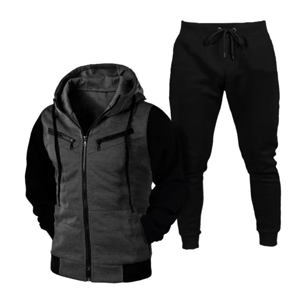 Kit Conjunto Blusa De Frio com Zíper + Calça de Moletom produto shopee - Imagem 3