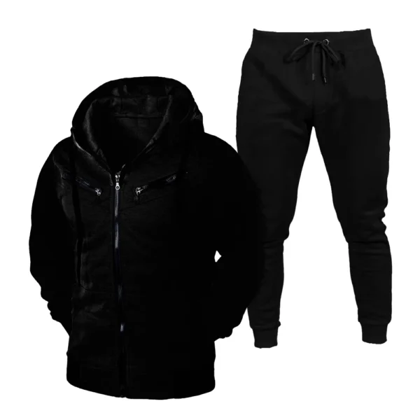 Kit Conjunto Blusa De Frio com Zíper + Calça de Moletom produto shopee