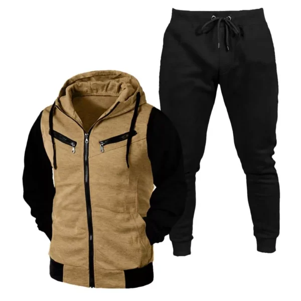 Kit Conjunto Blusa De Frio com Zíper + Calça de Moletom produto shopee - Imagem 5