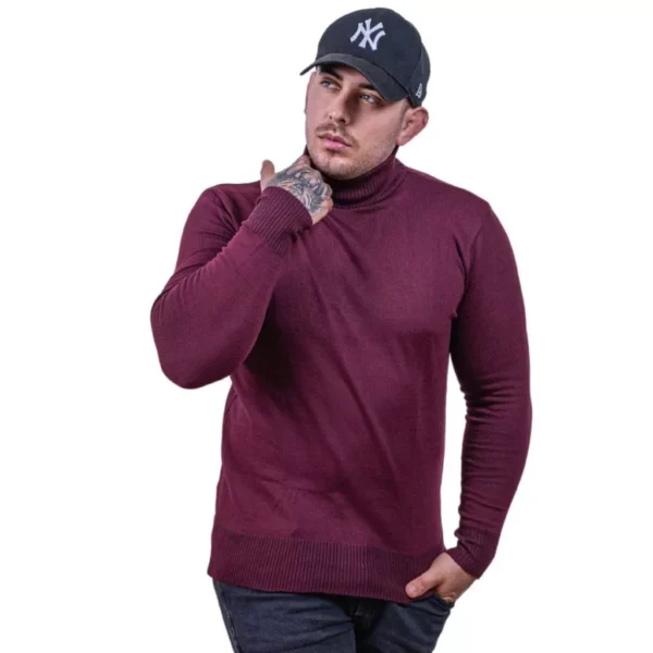 Blusa de Frio Masculina Cardigan Cacharrel Gola Alta Segunda Pele Básica Premium Sueter Tricot varias cores produto shopee - Imagem 4