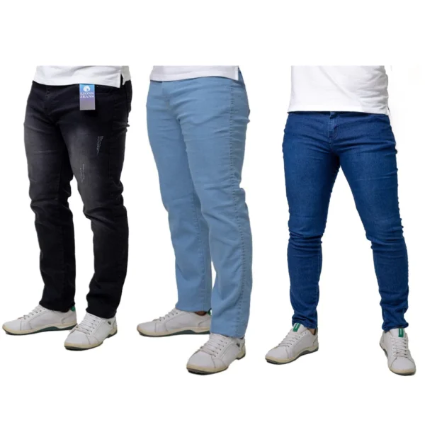 Kit 3 Calça Jeans Slim 1 Preta Puído+ 1 Azul Claro (Escolha a terceira peça) Original Tiger Jeans,produto da shopee, clica em comprar.
